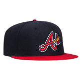 New Era 59Fifty Retro On-Field Atlanta Braves Alternate Hat - Navy, Red