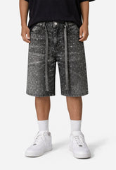 NOIR RHINESTONE SHORTS