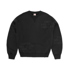 HMP STENCIL CREWNECK [BLACK OVERDYE]