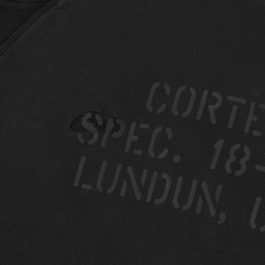 HMP STENCIL CREWNECK [BLACK OVERDYE]