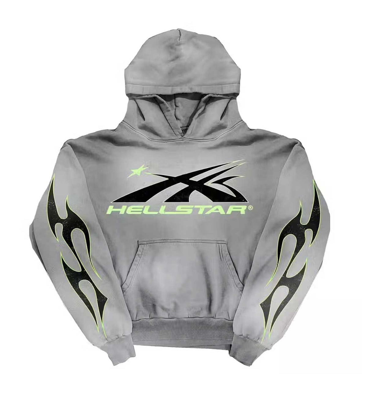 Hellstar Sport Logo Hoodie Faded Grey