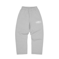 ISLAND PUFF PRINT OPEN HEM SWEATPANT [HEATHER GREY]